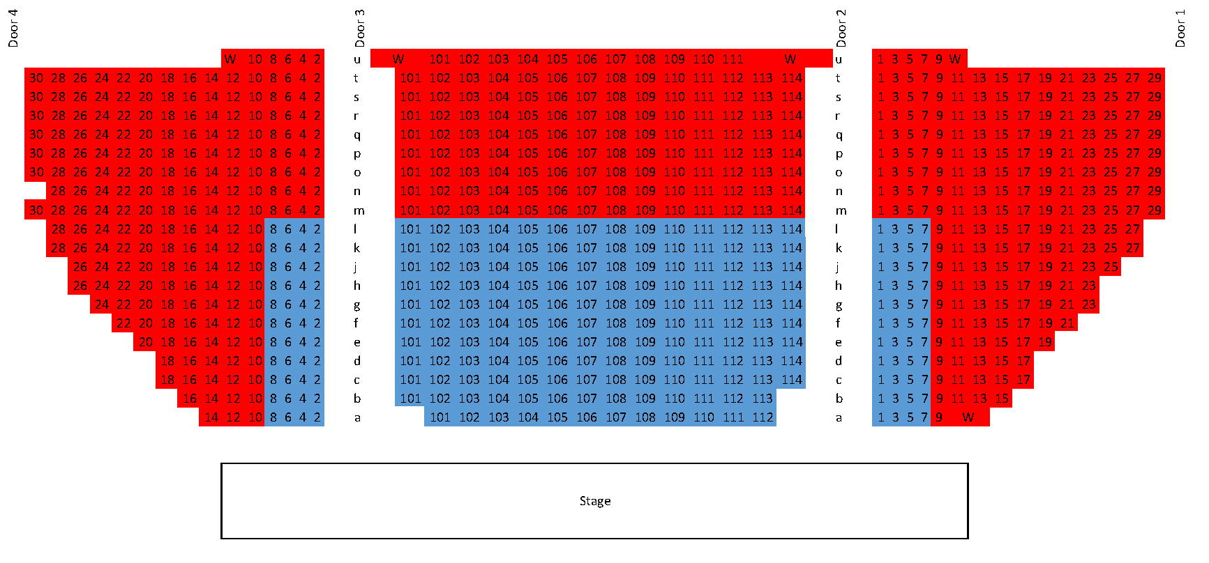 Ppac Seating Chart Updated 2 19 16