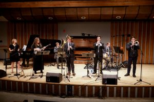 Jazz Legacy performs on stage in concert black