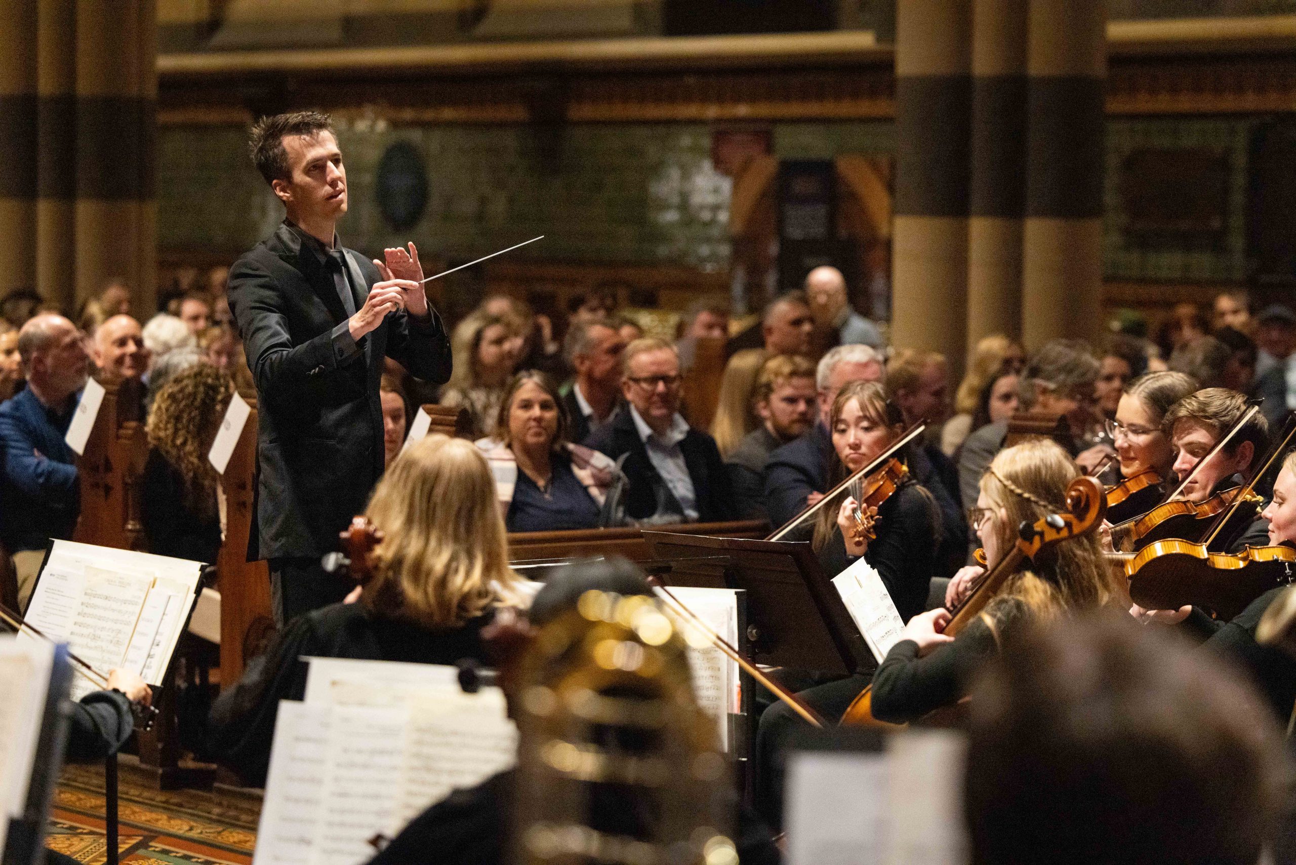 Nathan Haines conducts BYU Chamber Orchestra on their Australia 2025 tour